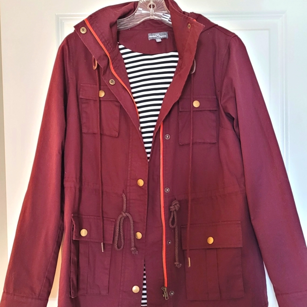 Burgundy lined jacket